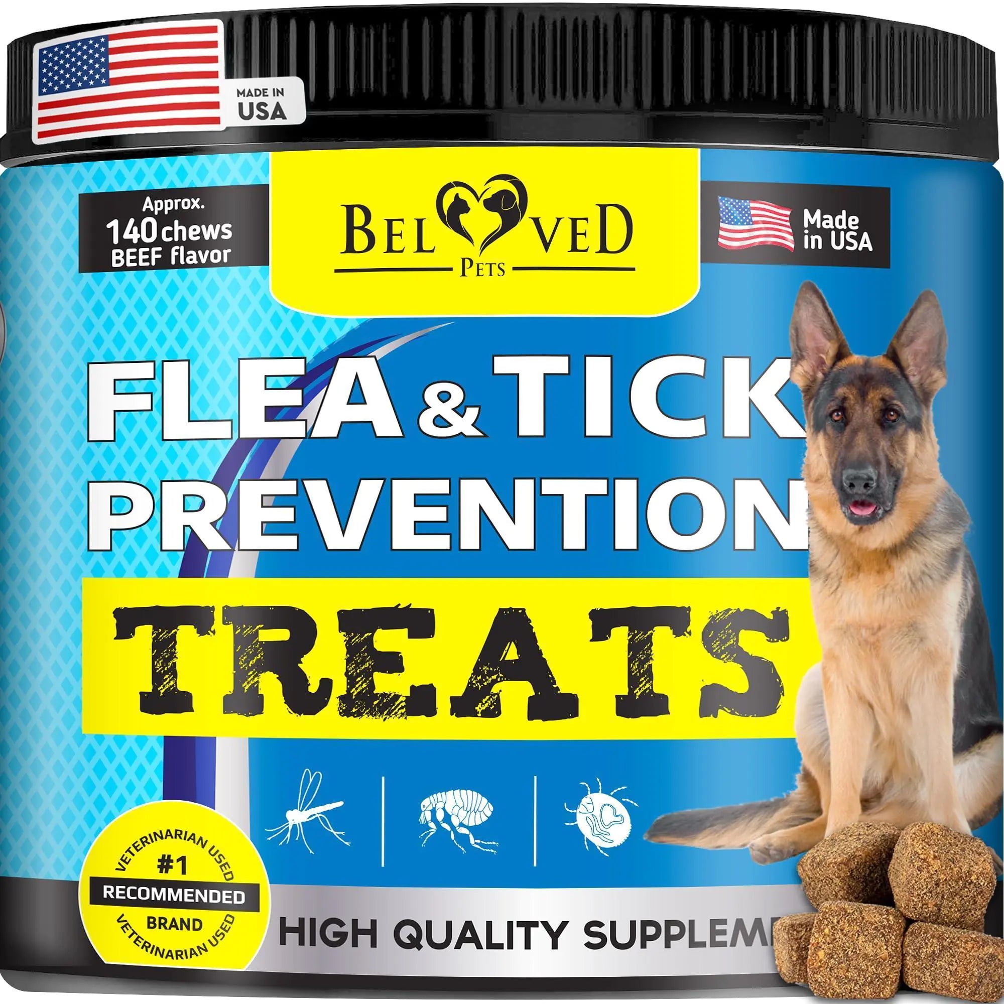 Insects Prevention for Dogs and Cats, 140 Chewable Small Tablets