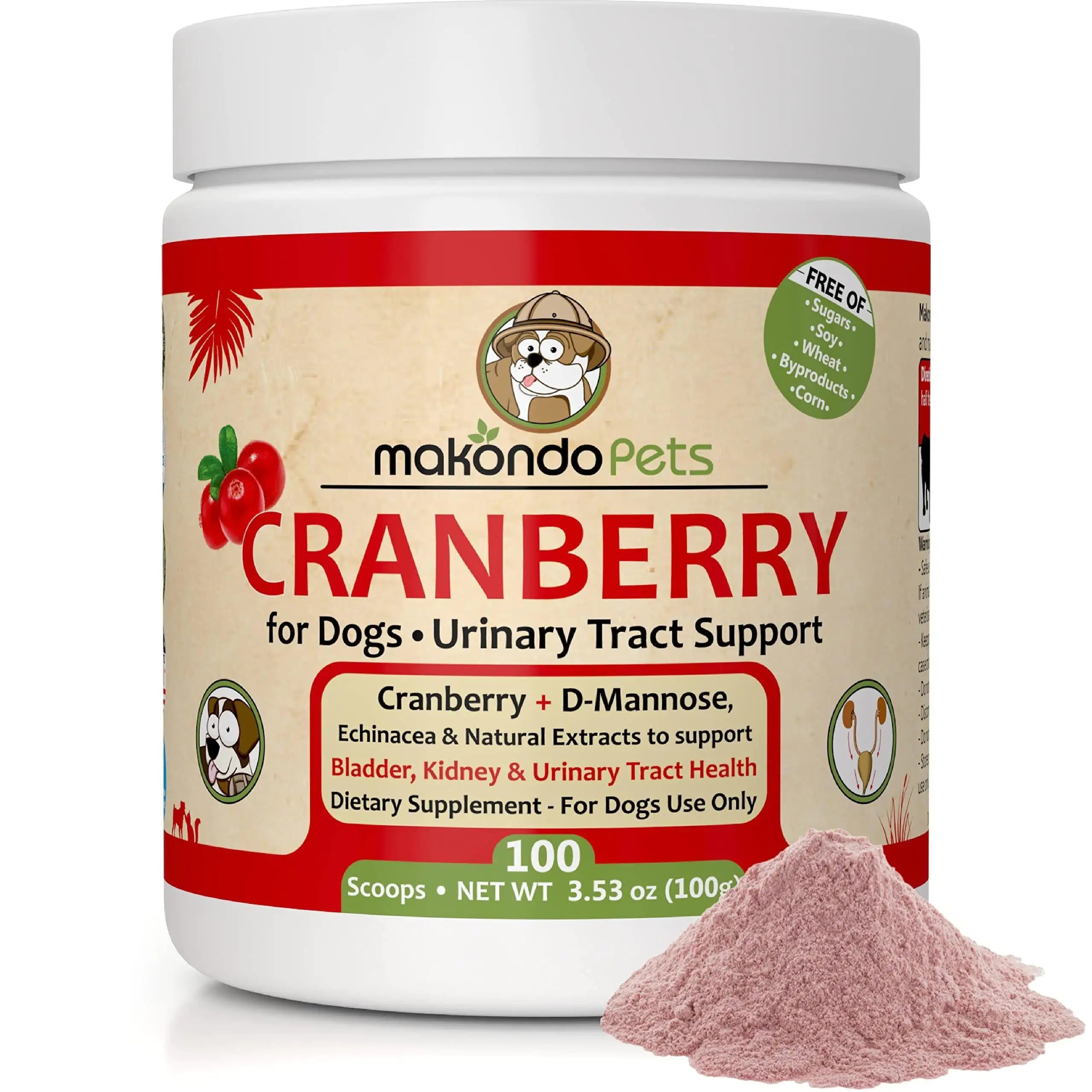 UTI Treatment & Kidney Support for Dogs, Natural Cranberry Supplement