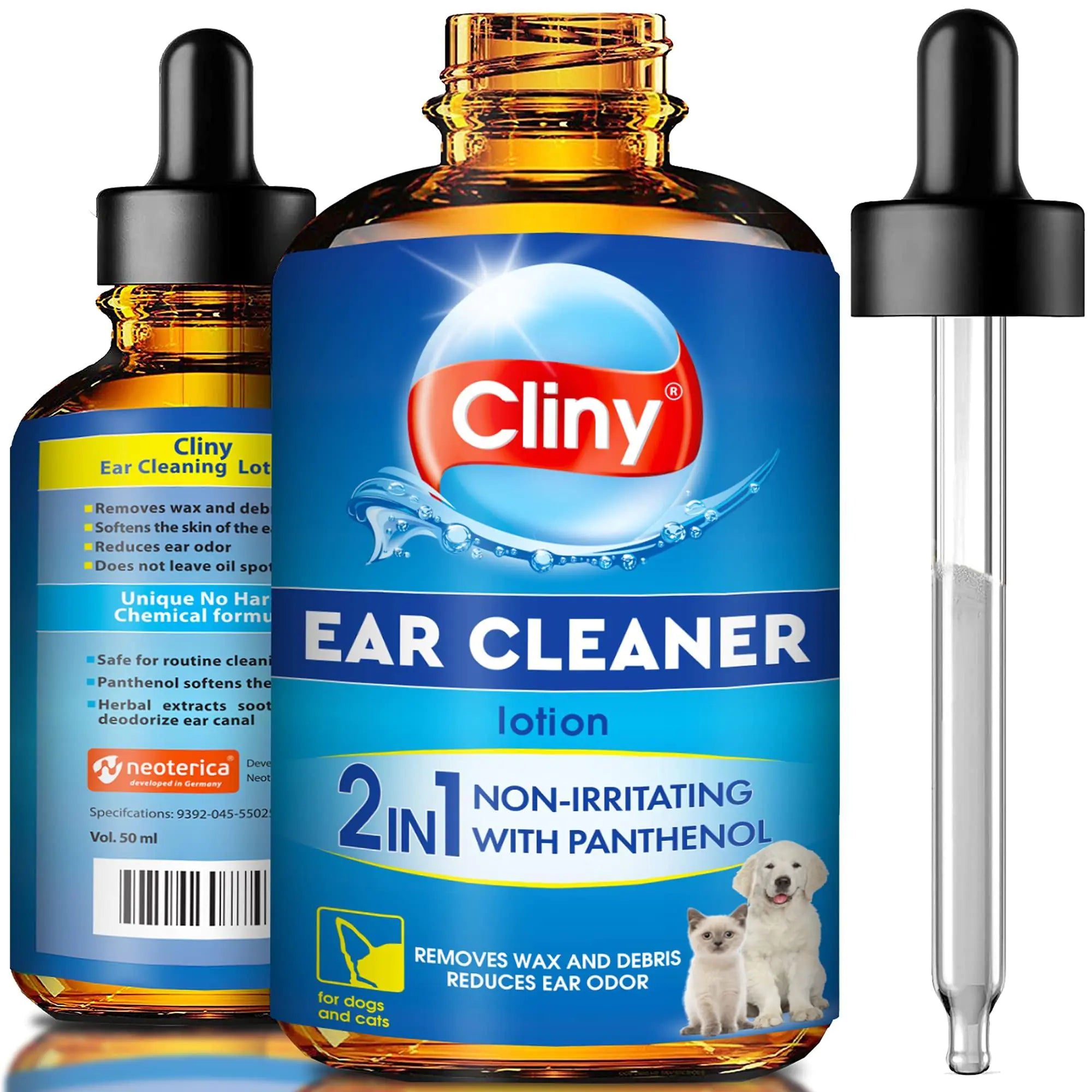 Cat or Dog Ear Cleaner Drops Solution great for Yeast Otic Infection