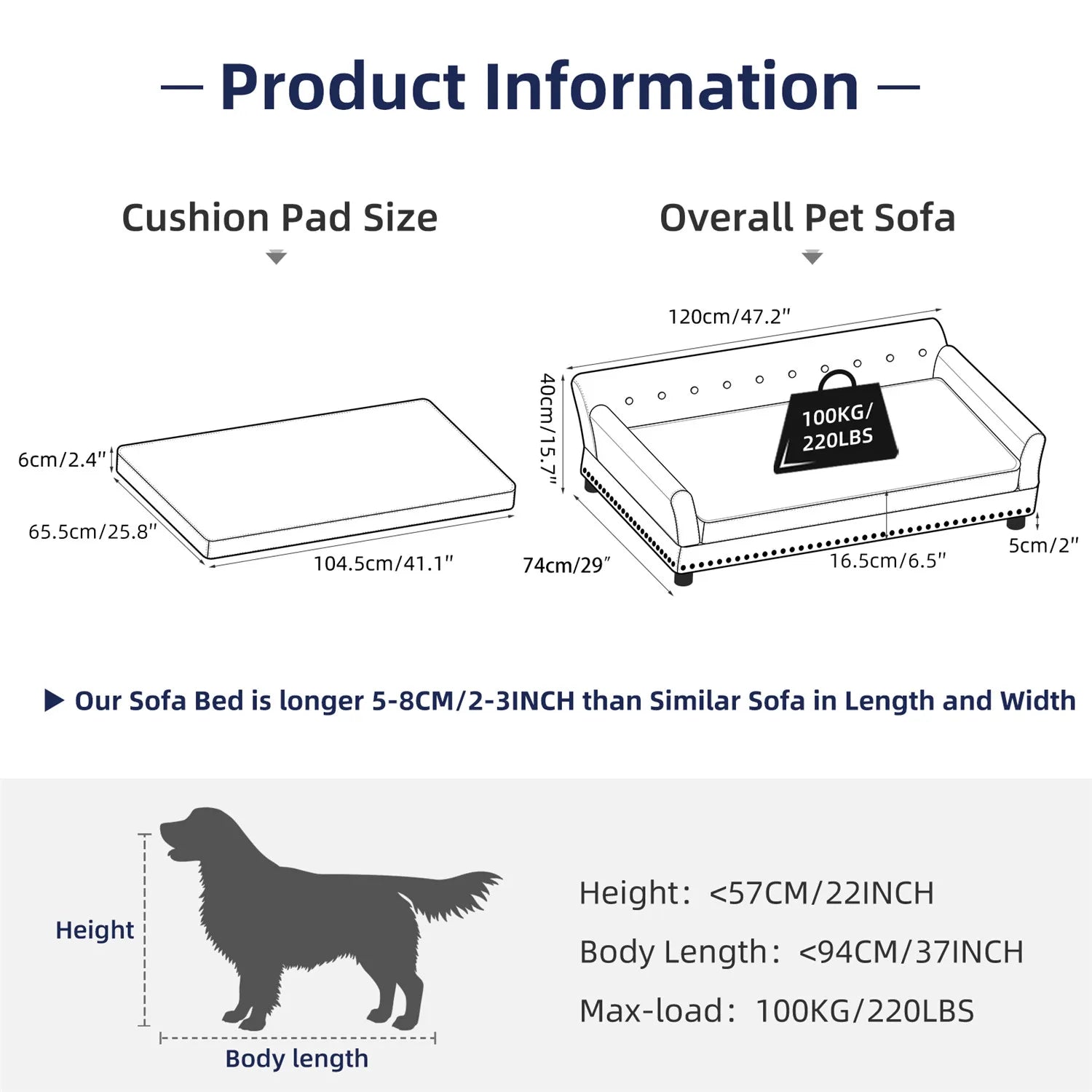Pet Dog Sofa Bed (Zooky-Pets)