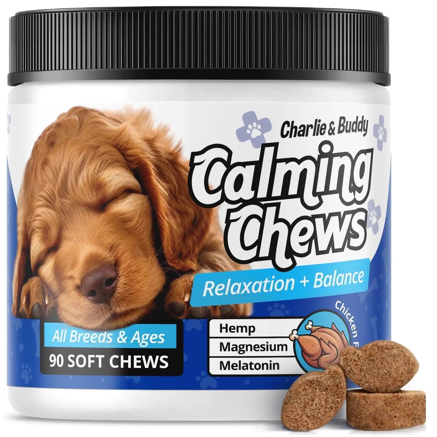 Anxiety Relief Calming Chews 90 Pcs Chicken Flavor