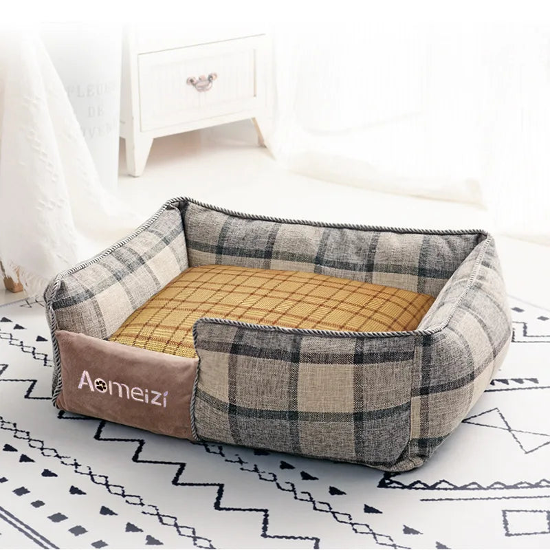 Plaid Soft Pet Sleeping Bed (Zooky-Pets)