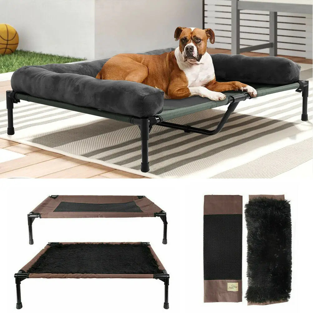 Extra Large Cooling Elevated Dog Bed (Waterproof)