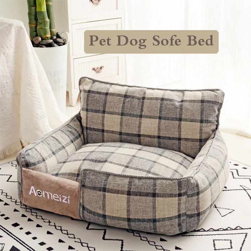 Plaid Soft Pet Sleeping Bed (Zooky-Pets)