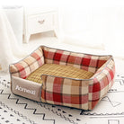 Plaid Soft Pet Sleeping Bed (Zooky-Pets)