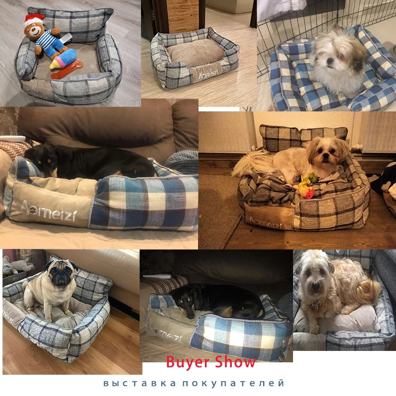 Plaid Soft Pet Sleeping Bed (Zooky-Pets)