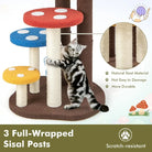 Mushroom Cat Tree Tower (3 Sizes at Zooky-Pets)