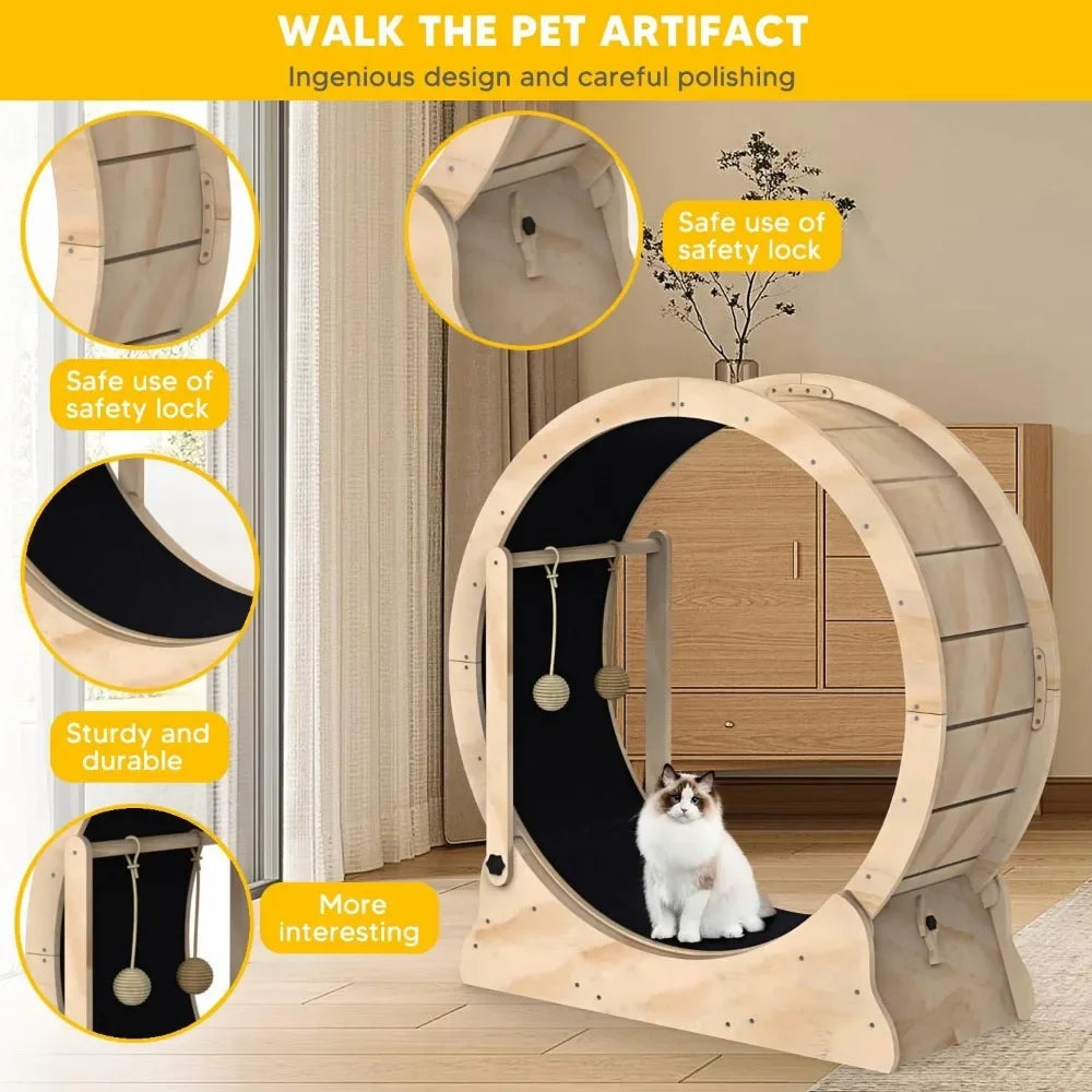 Cat Treadmill With Carpeted Runway (Zooky-Pets)