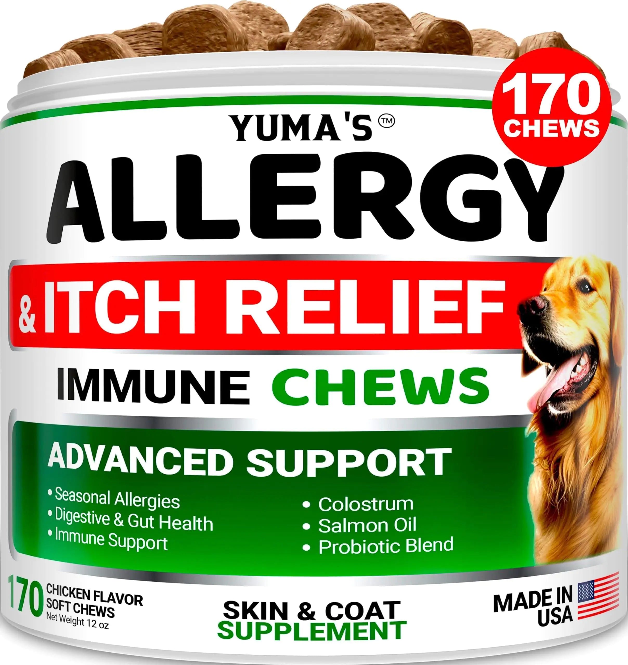 Dog Allergy Relief Chews for Itching Skin Relief