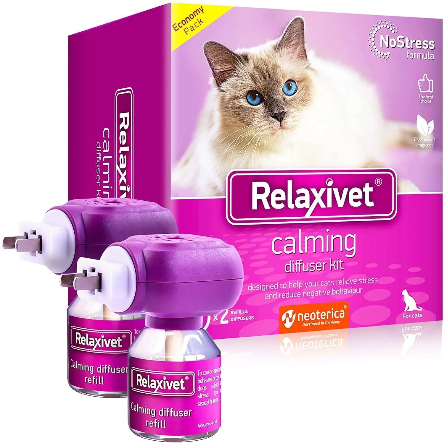Cat Calming Diffuser for Anti Anxiety Plug In 2 Pack